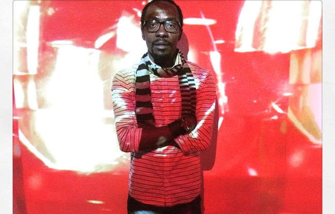 Cartoonist and blogger Ramón Nsé Esono Ebalé, pictured at the Bienal de Curitiba in October 2015, is critical of Equatoguinean President Teodoro Obiang Nguema Mbasogo. (Eloísa Vaello Marco)