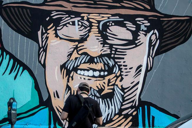 A mural in Monterrey of murdered Mexican journalist Javier Valdez Cárdenas. Mexico is the most deadly country in the Western hemisphere for journalists. (AFP/Julio Aguilar)