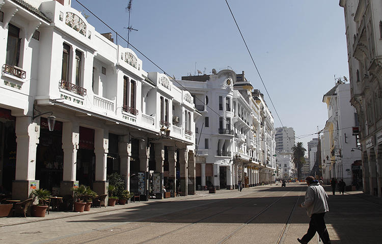 A boulevard in Casablanca, Morocco as seen in October 2012. A Casablanca court on February 12, 2018, convicted journalist Taoufik Bouachrine of criminal defamation in a lawsuit filed by two government ministers, according to news reports. (AP/Abdeljalil Bounhar)