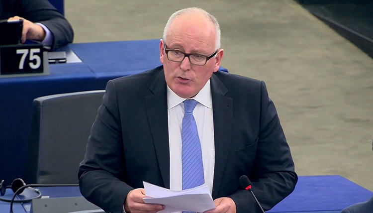 Members of the European Parliament called on European Commission Vice President Frans Timmermans, pictured, to introduce a directive against abuse of lawsuits to silence critical journalists. (Reuters)