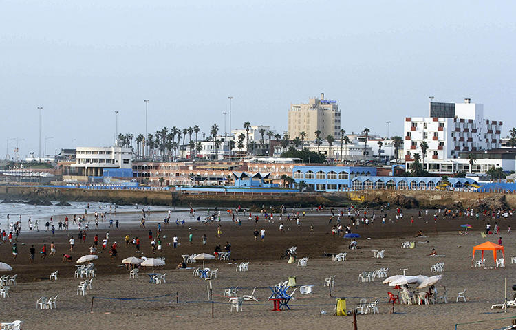 A beach in Casablanca in July 2012. Moroccan police on February 23, 2018 arrested Taoufik Bouachrine, a columnist and the publisher of Akhbar al-Youm, at the newspaper's headquarters in Casablanca. (Reuters/Youssef Boudlal)