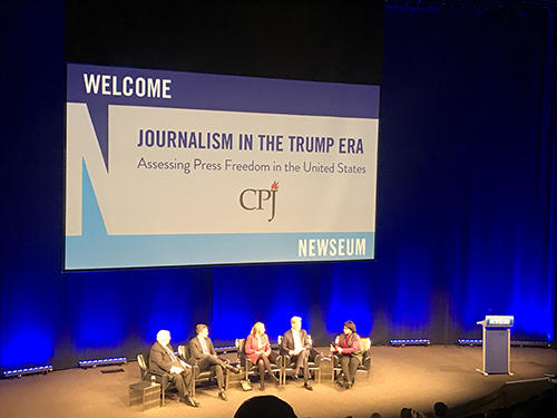 Panelists at the Journalism in the Trump Era event hosted by CPJ and the Newseum. (CPJ/Kerry Paterson)