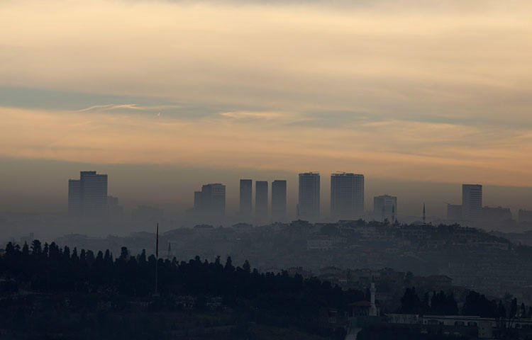 Morning mists over the Asian side of Istanbul, Turkey in January 2018. A Turkish court on March 8, 2018, sentenced at least 22 journalists on terrorism-related charges, according to media reports. (Reuters/Goran Tomasevic)