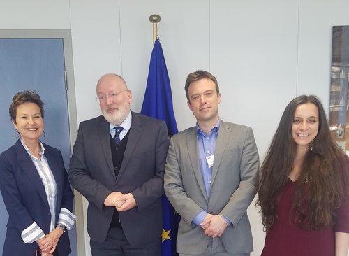 A CPJ delegation meets with European Commission Vice President Frans Timmermans, second from left. (CPJ)