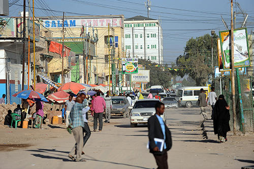 Somaliland's capital, Hargeisa, in October 2012. A regional court in Hargeisa sentenced journalist Mohamed Adan Dirir to 18 months in prison in 2017. He was pardoned in June 2018. (AFP/Simon Maina)