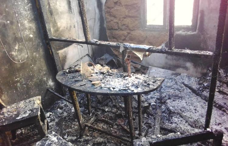 An alleged arson attack on Cameroon's Sky FM gutted the private community radio station in the Northwest Region town of Ndu destroying equipment, furniture, and the studio. (Barnard Tata Gibip)