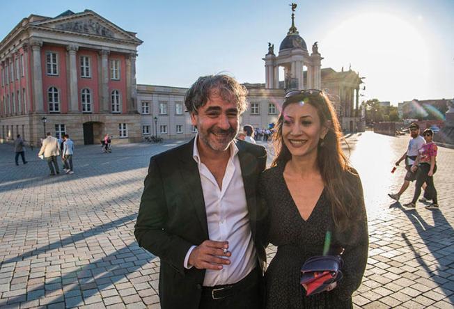 German-Turkish journalist Deniz Yücel, pictured with his wife Dilek before the M100 media awards in Potsdam on September 18. A Turkish court this week rejected a compensation case for Yücel's wrongful arrest over his year-long detention. (AFP/John MacDougall)