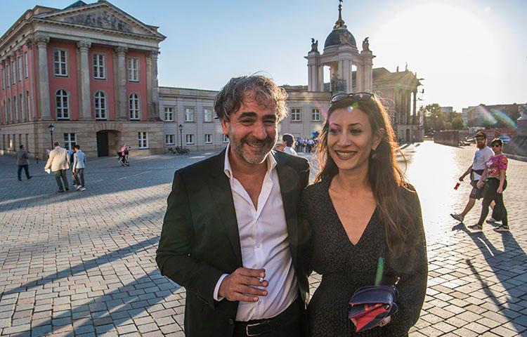 German-Turkish journalist Deniz Yücel, pictured with his wife Dilek before the M100 media awards in Potsdam on September 18. A Turkish court this week rejected a compensation case for Yücel's wrongful arrest over his year-long detention. (AFP/John MacDougall)