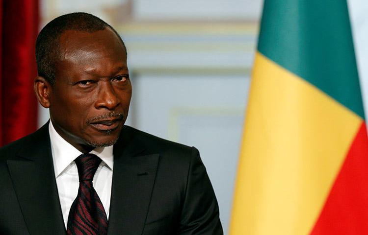 Benin's President Patrice Talon, pictured in Paris in April 2016. Benin's media regulator has suspended a newspaper over a series of articles it printed that were critical of the president. (Reuters/Philippe Wojazer)