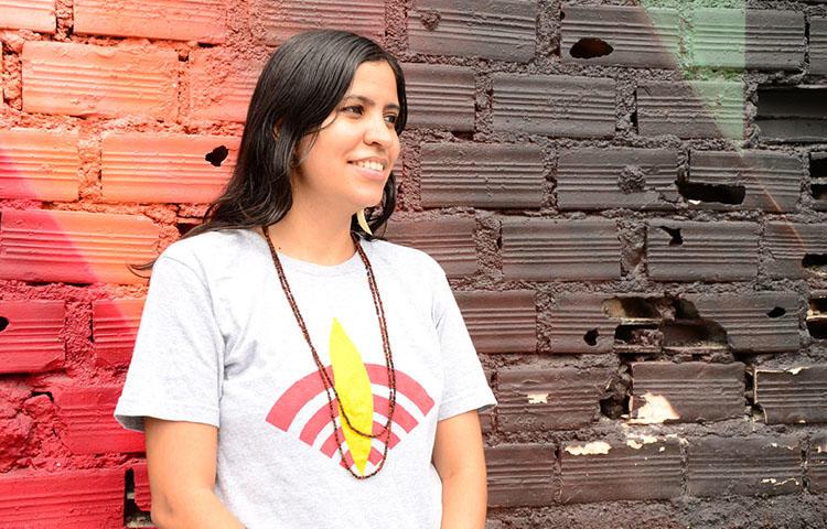 Radio Yandê founder Renata Machado. Rádio Yandê is one of the few outlets in Brazil to tell the stories of the country's indigenous people on their own terms. (Alfredo Boc Boc)