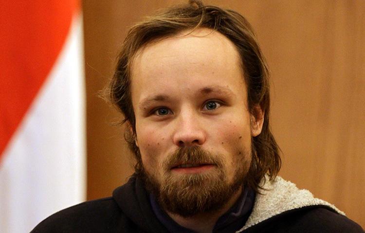 German freelancer Billy Six, pictured after his release from Syrian detention in 2013. Six is detained in Venezuela on charges including espionage. (AFP/Louai Beshara)