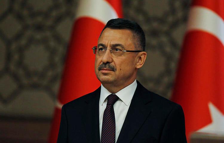 Turkey's Vice President Fuat Oktay, pictured in Ankara in July 2018. Oktay said during parliamentary questions that authorities have revoked nearly 2,000 press credentials in the past three years (AP/Burhan Ozbilici)