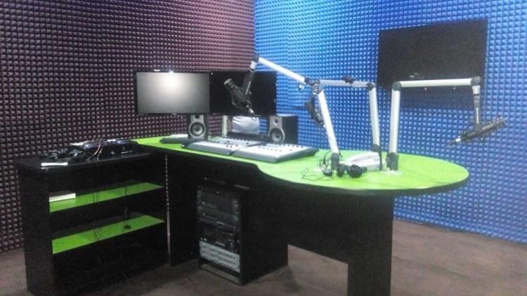 The broadcast room of the Jay FM radio station in Jos, Plateau state, Nigeria, sits empty following a March 1, 2019, shutdown order by the National Broadcasting Commission. (Jay FM/Mangna Yusuf)