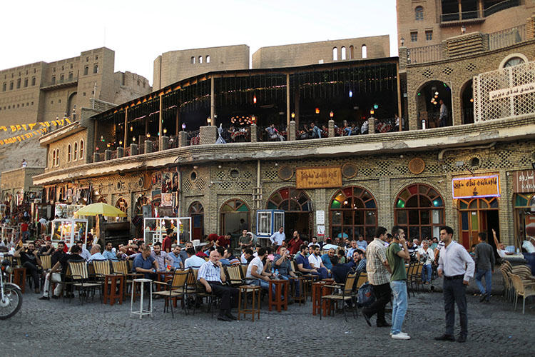 A cafe in the old city of Erbil, in September 2018. Journalists in Iraqi Kurdistan say they are under pressure from authorities. (Reuters/Thaier Al-Sudani)