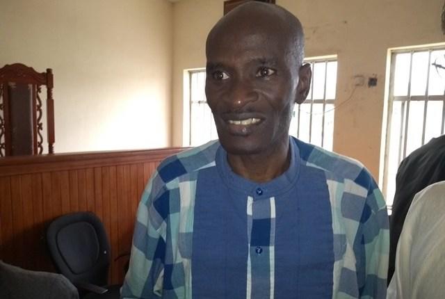 Nigerian journalist Jones Abiri on the day of one of his court hearings in Abuja on August 2, 2018. (Chikezie Omeje)