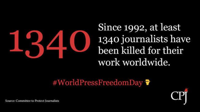 A staggering 1,340 journalists have been killed since CPJ started keeping track records in 1992.