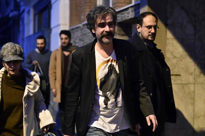 Die Welt correspondent Deniz Yucel, pictured after his February 2018 release from prison, has testified about his treatment in a Turkish prison. (AFP/Yasin Akgul)