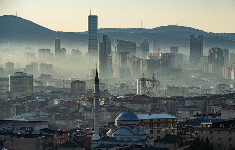 Dawn breaks over Istanbul in March 2019. A court in the Turkish city has rejected a stay of execution request from lawyers representing Cumhuriyet staff. (AFP/Yasin Akgul)
