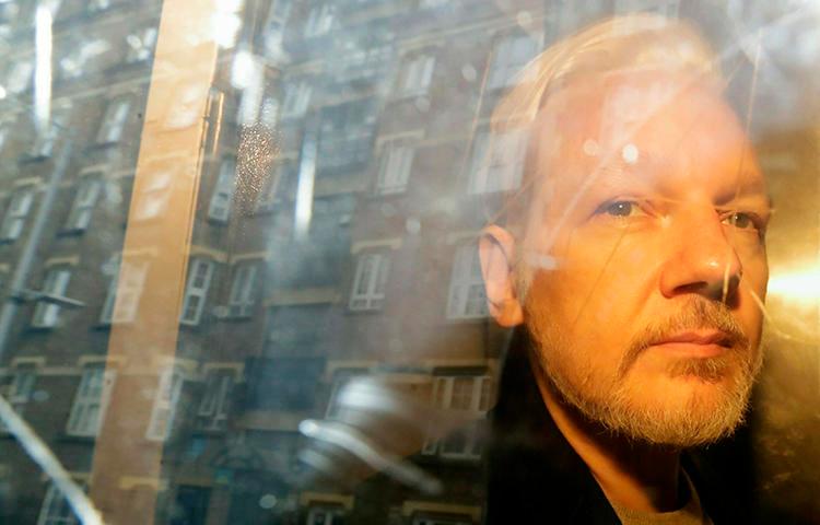 WikiLeaks founder Julian Assange is seen in London on May 1, 2019. Assange was recently indicted in the United States under the Espionage Act, the first such case conducted against a publisher. (Photo: AP/Matt Dunham)