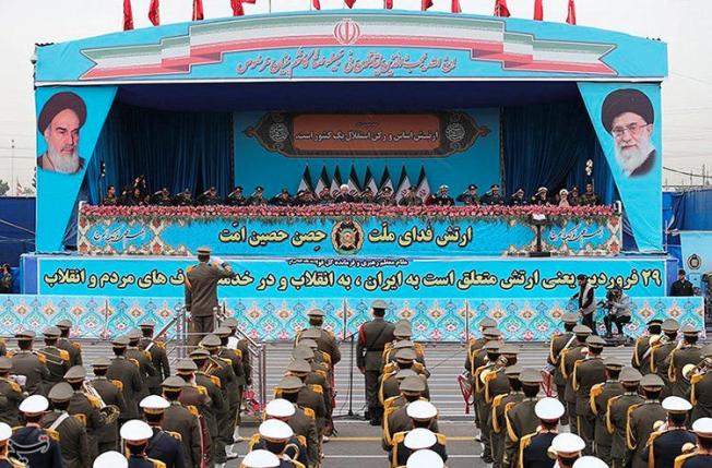 Iranian President Hassan Rouhani delivers a speech during the ceremony of the National Army Day parade in Tehran, Iran April 18, 2019. Iran arrested editor Mohammad Reza Nassab Abdollahi on April 21. (Tasnim News Agency via Reuters)