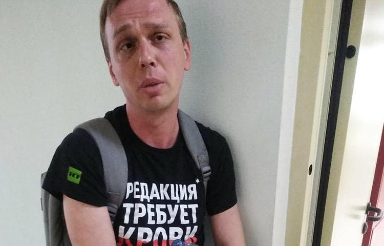 Journalist Ivan Golunov is seen on June 7, 2019, following his detention by Moscow police. (Image via Ivan Kolpakov, used with permission)