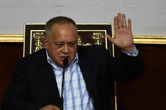Former vice-president Diosdado Cabello, pictured during a National Constituent Assembly session in January. Venezuela's Supreme Court ordered La Patilla to pay Cabello US$5 million in damages. (AFP/Federico Parra)