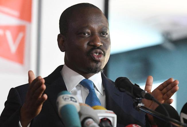 Ivory Coast politician Guillaume Soro, pictured in Abidjan in February, has filed a legal complaint against the director of a weekly newspaper. (AFP/Issouf Sanogo)