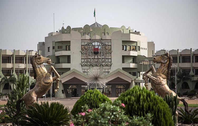 Burkina Faso's presidential palace is seen in Ouagadougou on March 20, 2019. The president and Constitutional Council have the power to prevent the enactment of revisions of the country's penal code that could result in jail time for reporters. (AFP/Olympia de Maismont)