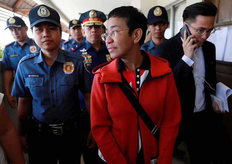 Rappler editor Maria Ressa is seen in Pasig City, Philippines, on March 29, 2019. Ressa's cyber libel trial recently opened in the Philippines. (Reuters/Eloisa Lopez)