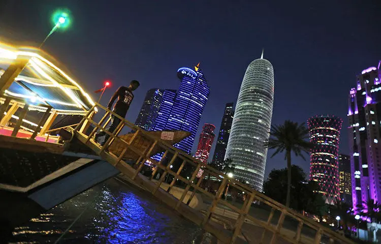 The Doha skyline, pictured in May 2019. The Qatari Emir this month approved a law on 'false news' that carries a potential five-year prison sentence. (AP/Kamran Jebreili)