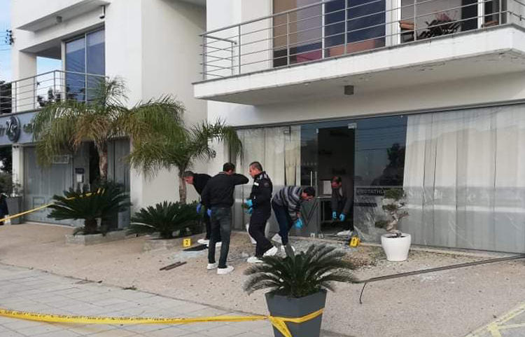 The office of MC Digital Media Group, which owns the Cyprus Times, is seen after a bombing attack on March 4, 2020, in Limassol, Cyprus. (Cyprus Times)