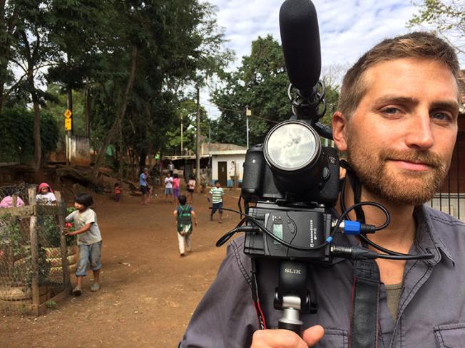 Video journalist Jon Gerberg is seen on assignment in Brazil. Gerberg told CPJ about the challenges of reporting on the COVID-19 pandemic. (Gustavo Canzian)