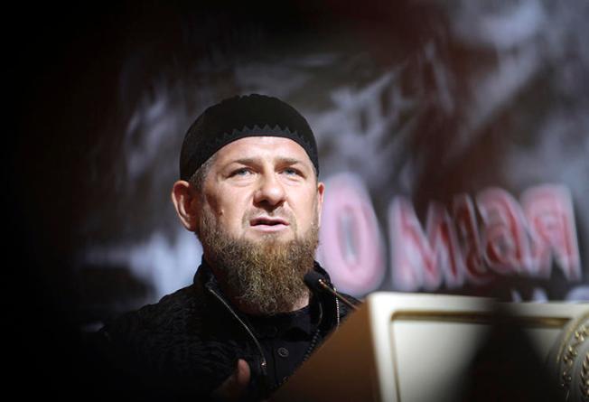 Chechen leader Ramzan Kadyrov is seen in Grozny, Russia, on May 10, 2019. Kadyrov recently threatened journalist Elena Milashina. (AP/Musa Sadulayev)