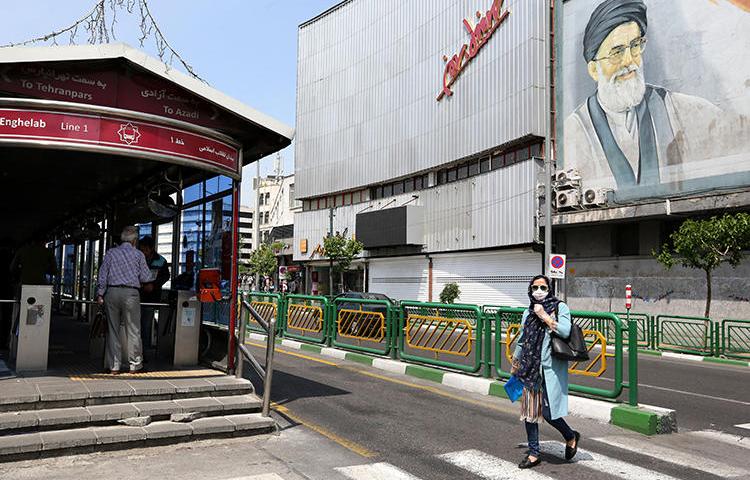 A street in Tehran is seen on April 21, 2020. Iranian journalist Hassan Fathi recently began a jail term for speaking with the BBC. (AFP/Atta Kenare)