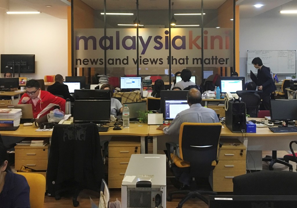Malaysiakini's newsroom is seen in Kuala Lumpur, Malaysia, on May 24, 2018.