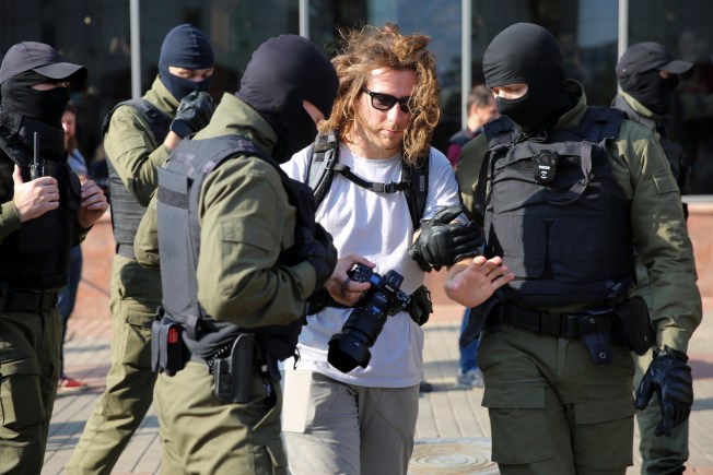 Belarus journalist detained