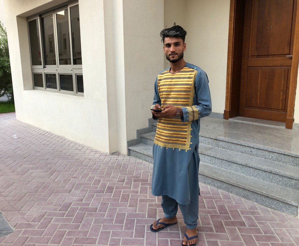 Afghan radio journalist Abdul Khalid Andish in Doha, Qatar