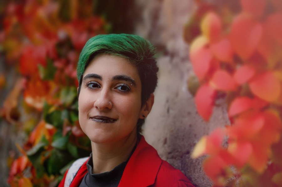 Iranian journalist Maryam Abasian, pictured in Istanbul, Turkey in 2021, told CPJ that they were summoned for questioning by Iranian authorities over their sexuality and reporting, prompting them to flee the country last year. (Photo: Ozkan Uner)