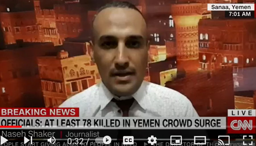 Yemeni Journalist Naseh Shakar has been detained for over two years in Aden.
