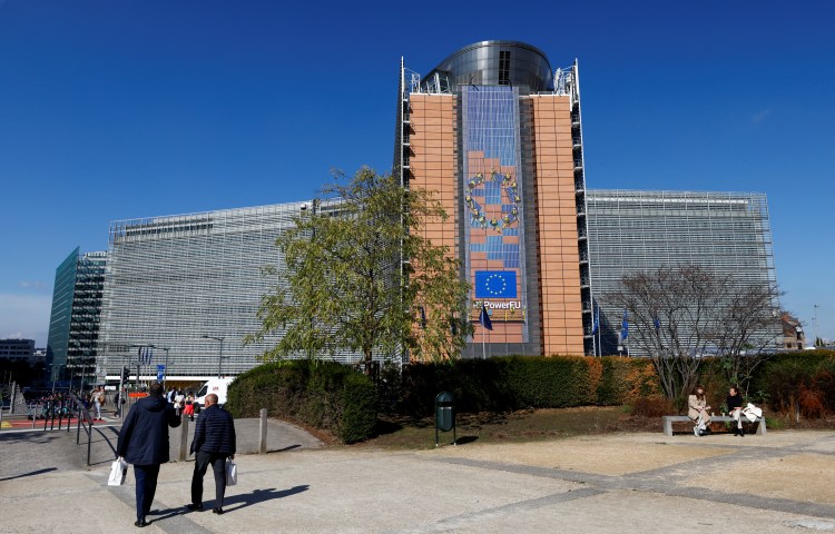 The Berlaymont building, headquarters of the European Commission in Brussels, Belgium, in 2022.