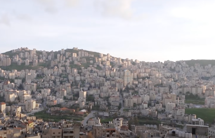 A general view of Nablus in the occupied West Bank in 2024.