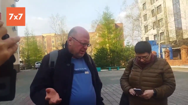 Sergey Mingazov, seen after he was released to house arrest on April 27, is one of several journalists targeted by Russian authorities in ongoing attacks on press freedom. (Screenshot: 7x7/Telegram)