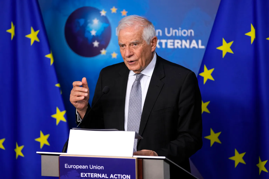 European Union High Representative Josep Borrell speaks during a media conference in Brussels on June 26, 2024. (Photo: AP/Virginia Mayo)