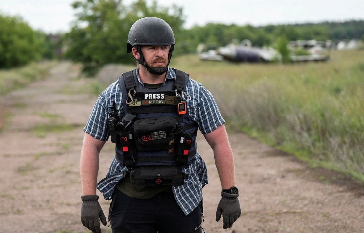 Reuters safety advisor Ryan Evans in an undated photo taken in Ukraine. Evans was killed and three other journalists were injured in a missile strike in eastern Ukraine on August 24, 2024. (Photo: Reuters/Staff)