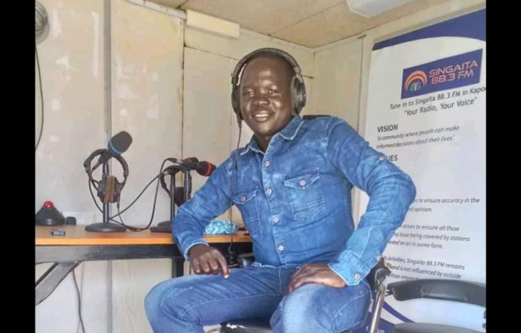 South Sudan journalist Sisto Germano Ohide was arrested and detained without charge in connection with his reporting on a local dispute. (Photo: Courtesy of Singaita Radio)