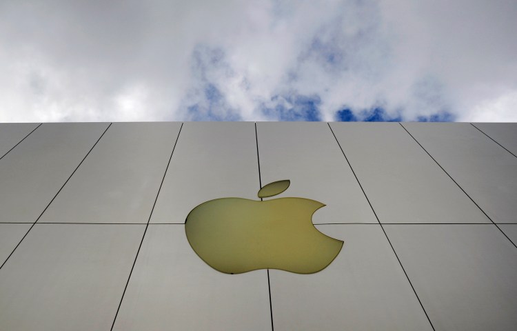 FILE - In this Oct. 19, 2009 file photo, the Apple logo is seen on an Apple store in San Francisco. Exxon has once again surpassed Apple as the world's most valuable company after the iPhone and iPad maker saw its stock price falter, according to reports Friday, Jan. 25, 2013. Apple first surpassed Exxon in the summer of 2011. The two companies traded places through that fall, until Apple surpassed Exxon for good in early 2012. (AP Photo/Russel A. Daniels, File)