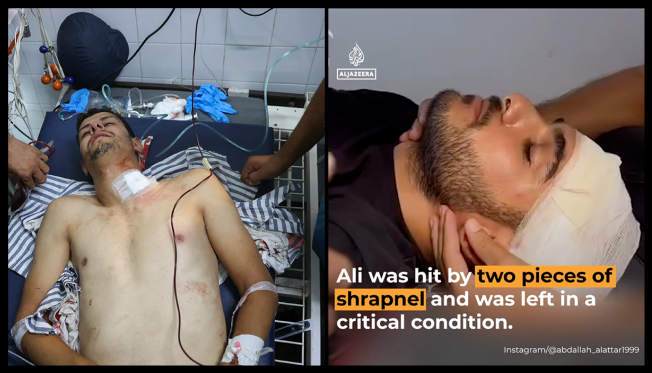 CPJ joined Free Press Unlimited and Reporters without Borders in calling on Israeli authorities to authorize the evacuation of Fadi Al Wahidi (left) and Ali Al-Attar, both camera operators for Al Jazeera, who were critically injured while reporting in Gaza.