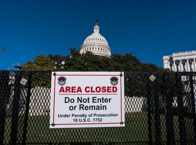 Fencing and other security barriers are placed around the Capitol building in Washington, D.C., on October 24, 2024, ahead of the U.S. election. (Photo: AP/J. Scott Applewhite)