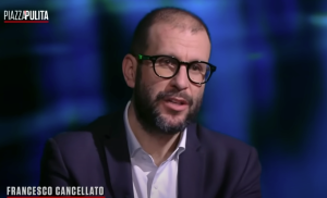 Journalist Francesco Cancellato speaks in February 2025 about his phone being targeted with Israeli-made spyware through WhatApp.