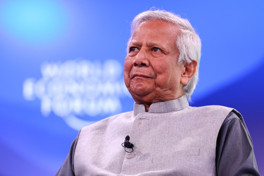 Muhammad Yunus, Chief Adviser of the Government of Bangladesh, in Davos, Switzerland, in January 2025.